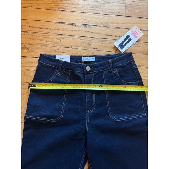 New Vanilla Star High Rise Wide Leg Flare Jeans sz 13 Waist 31 Dark Wash Denim - Picture 8 of 12